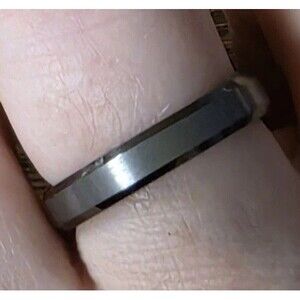 Tungsten Carbide Men's Women's Wedding Band Ring Engagement Casual Gray Size 8.5